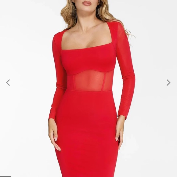 Chic Red Mini Dress - Picture 7 of 10